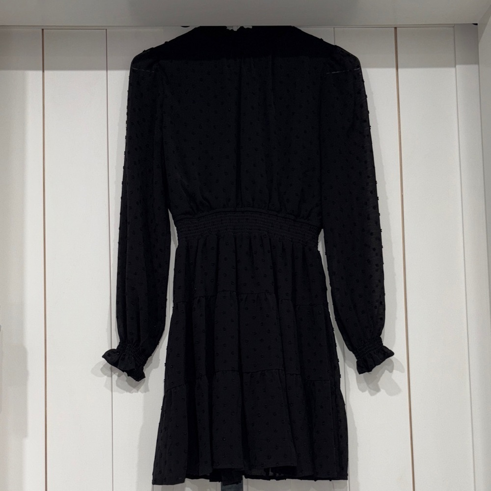 190. Sweet Wanderer Women Black Long Sleeve Dress Size Medium